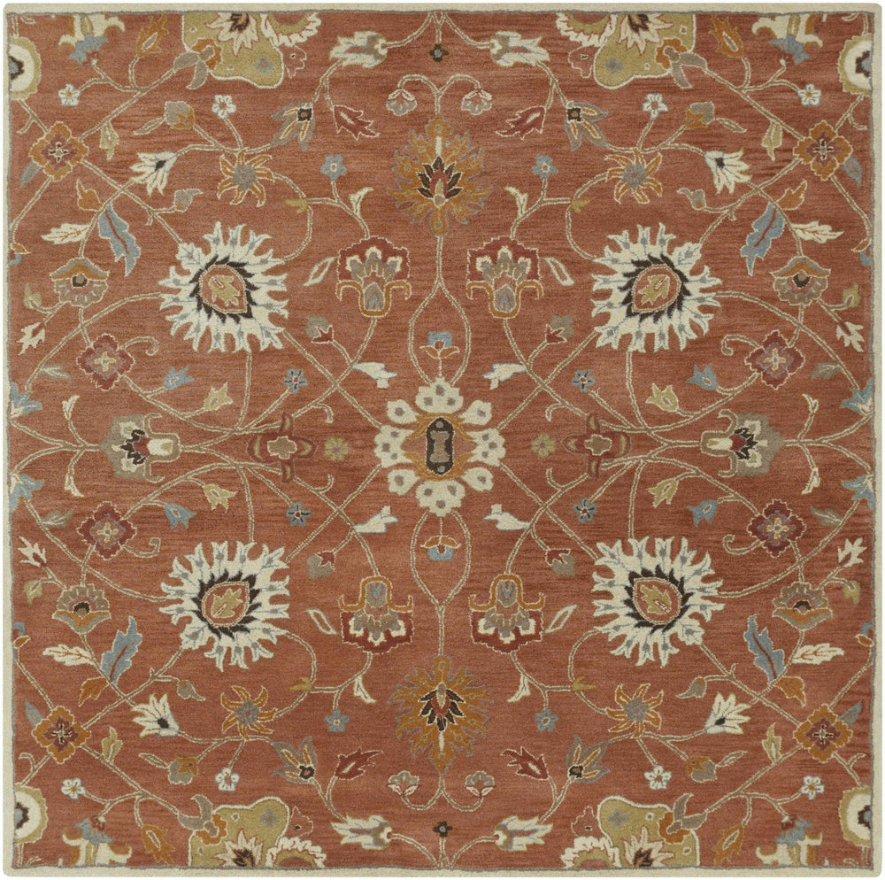 Mckeesport Traditional Persian Design Hand Tufted Rust Wool Rug - The Rug Decor
