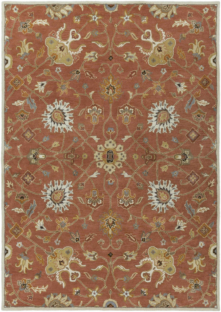 Mckeesport Traditional Persian Design Hand Tufted Rust Wool Rug - The Rug Decor