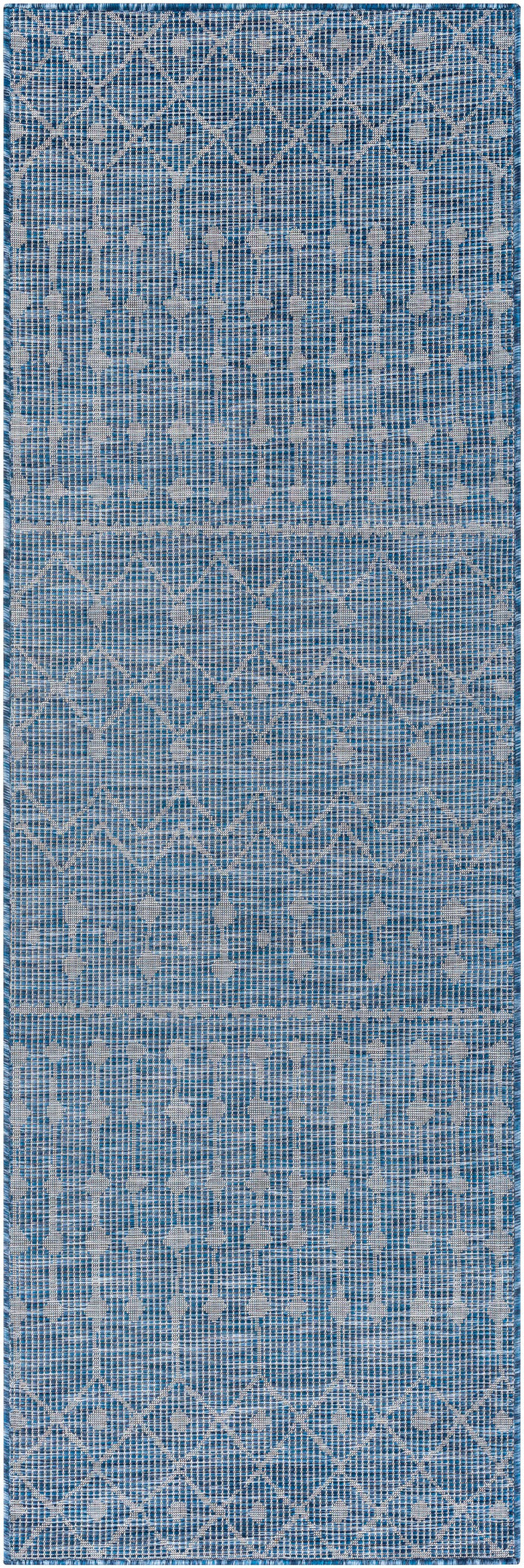 Maddingley Blue Modern Geometrical Design Outdoor Area Rug