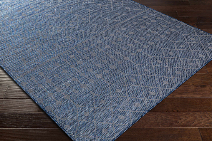 Maddingley Blue Modern Geometrical Design Outdoor Area Rug