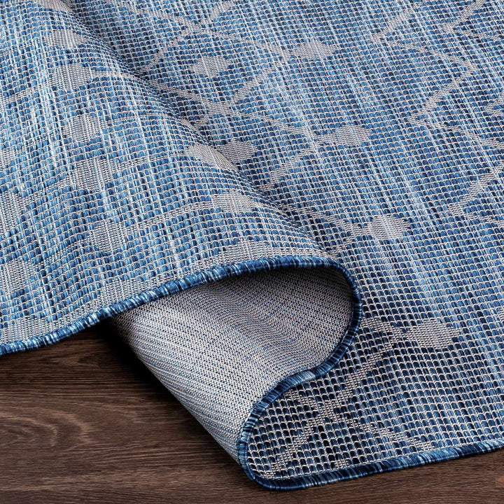 Maddingley Blue Modern Geometrical Design Outdoor Area Rug