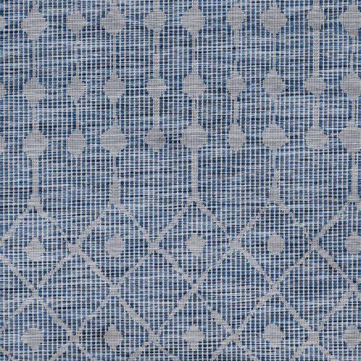 Maddingley Blue Modern Geometrical Design Outdoor Area Rug