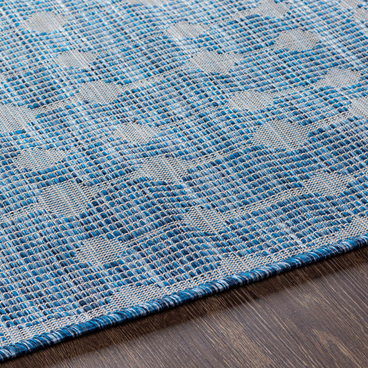 Maddingley Blue Modern Geometrical Design Outdoor Area Rug