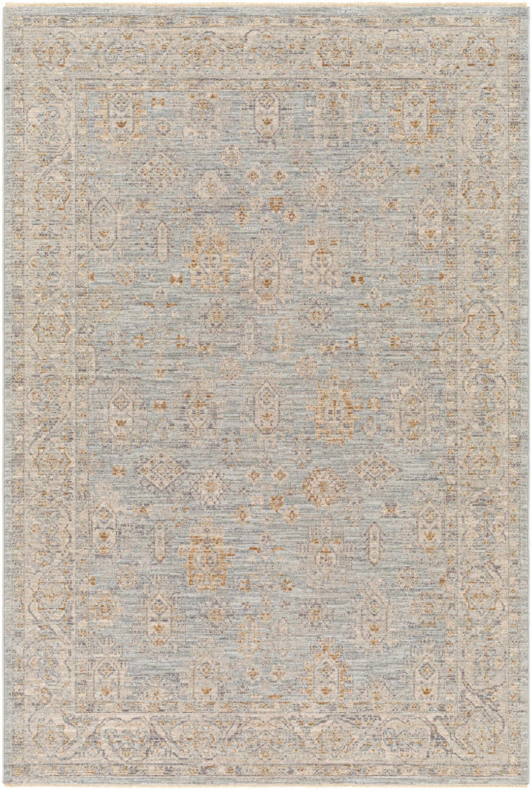 Meer Traditional Oushak Design Beige And Blue Area Rug - The Rug Decor