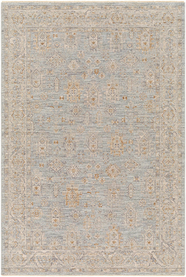 Meer Traditional Oushak Design Beige And Blue Area Rug - The Rug Decor