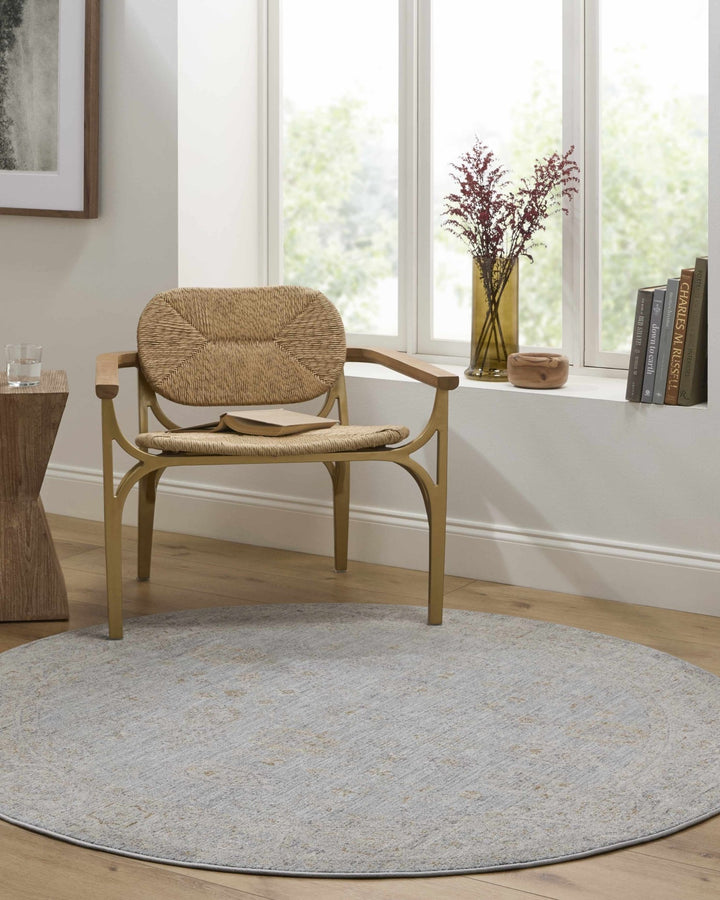 Meer Traditional Oushak Design Beige And Blue Area Rug - The Rug Decor
