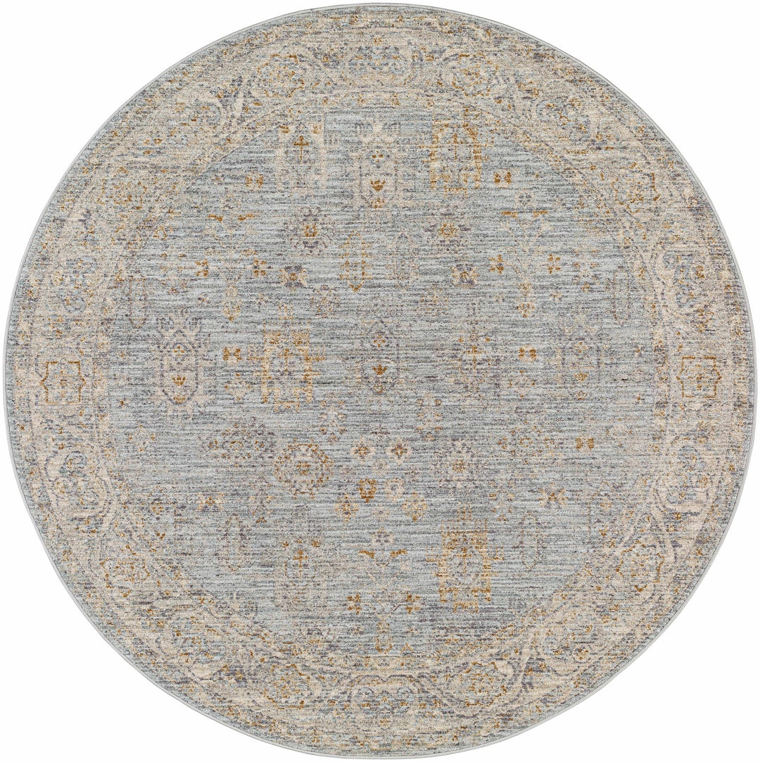Meer Traditional Oushak Design Beige And Blue Area Rug - The Rug Decor