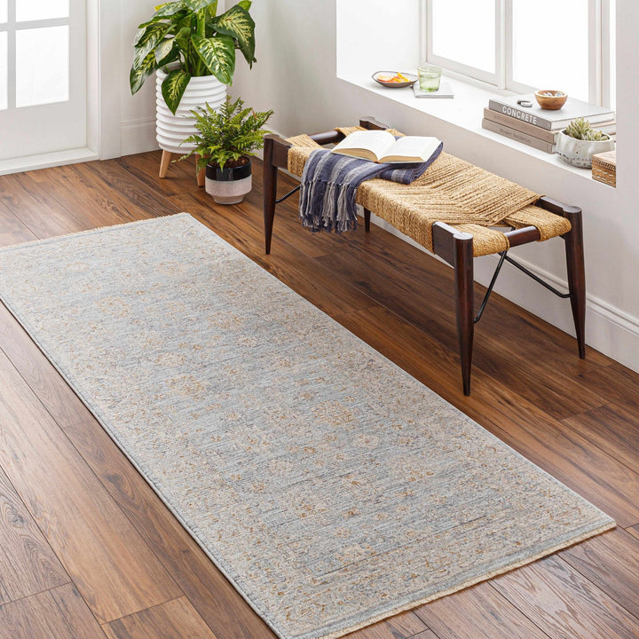 Meer Traditional Oushak Design Beige And Blue Area Rug - The Rug Decor