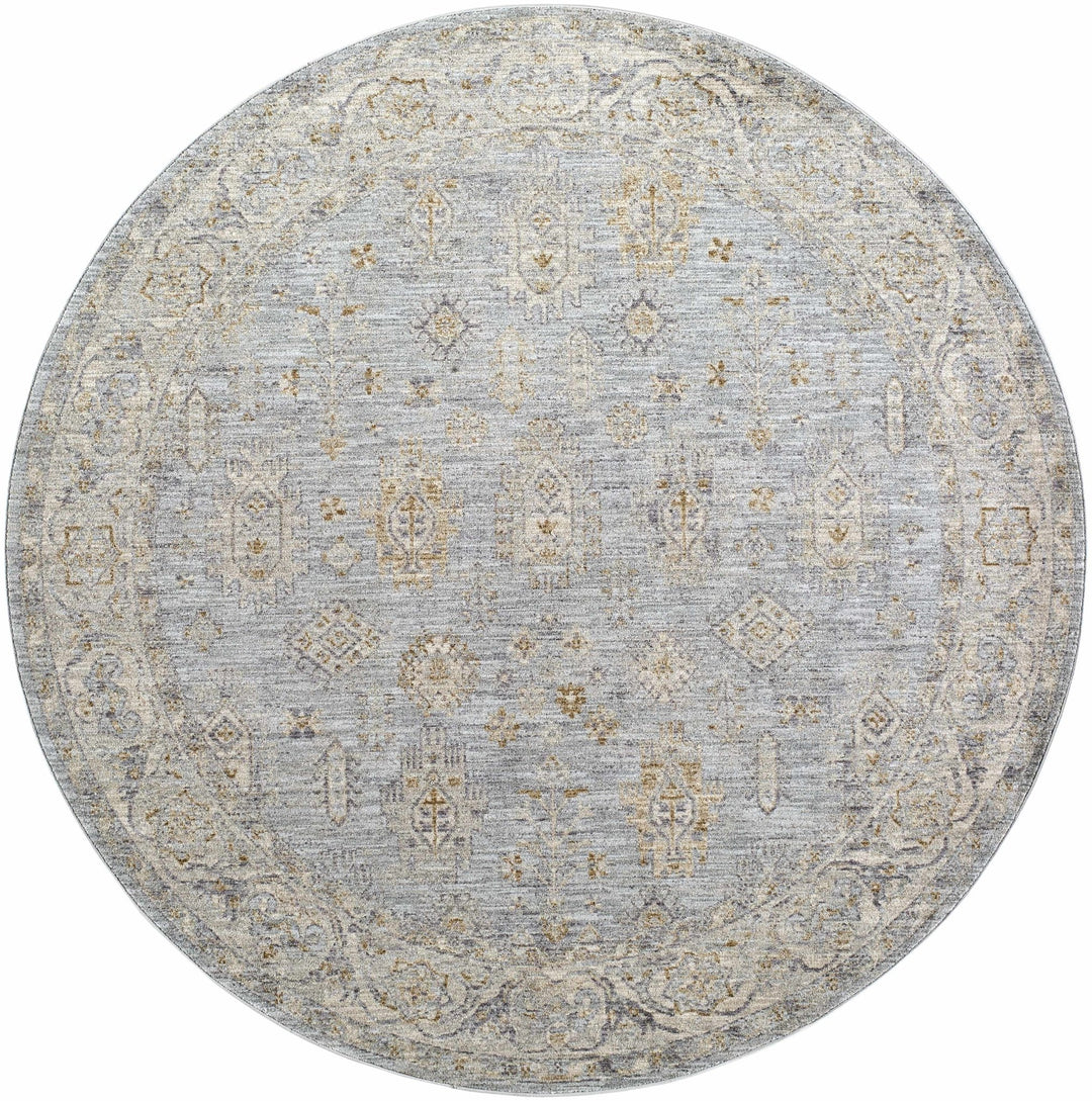Meer Traditional Oushak Design Beige And Blue Area Rug - The Rug Decor