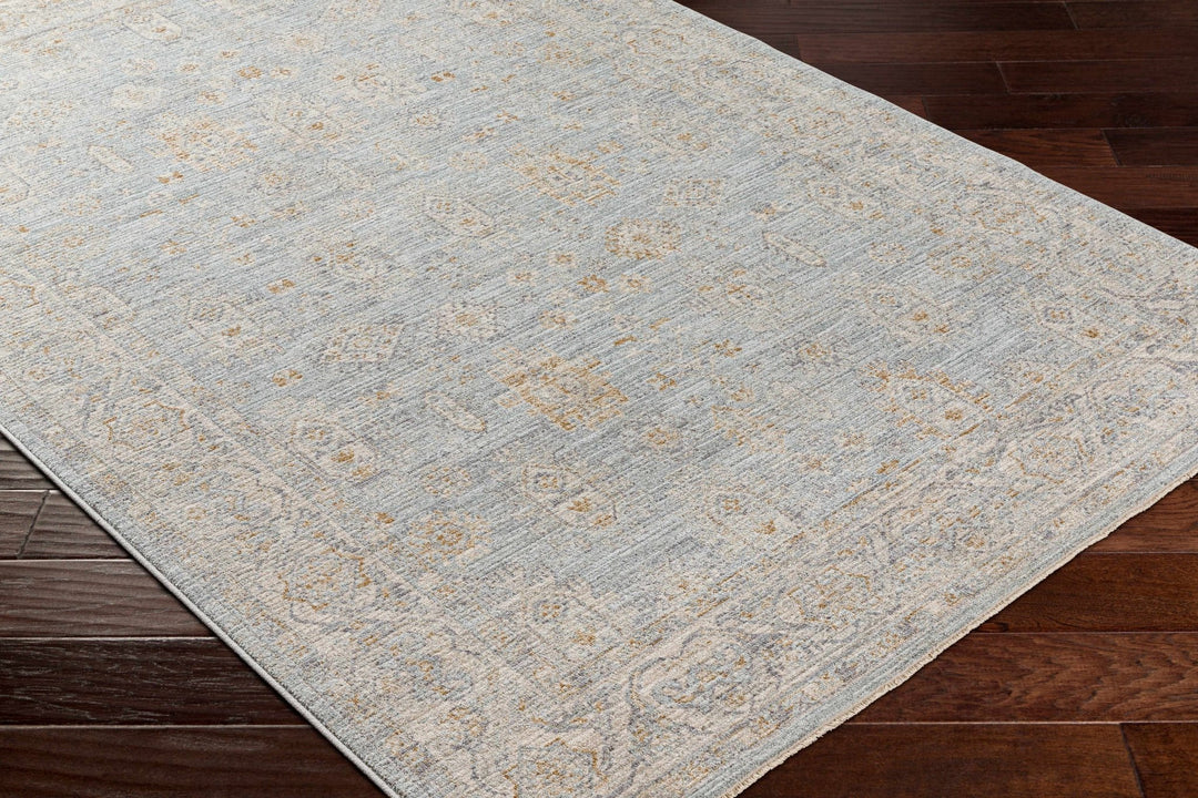 Meer Traditional Oushak Design Beige And Blue Area Rug - The Rug Decor
