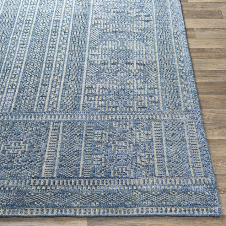 Meigs Traditional Style Blue Hand Knotted Wool Area Rug - The Rug Decor