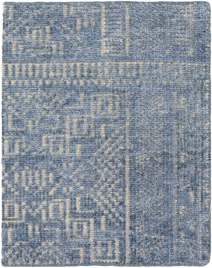 Meigs Traditional Style Blue Hand Knotted Wool Area Rug - The Rug Decor