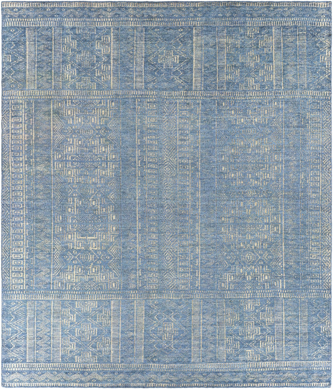 Meigs Traditional Style Blue Hand Knotted Wool Area Rug - The Rug Decor
