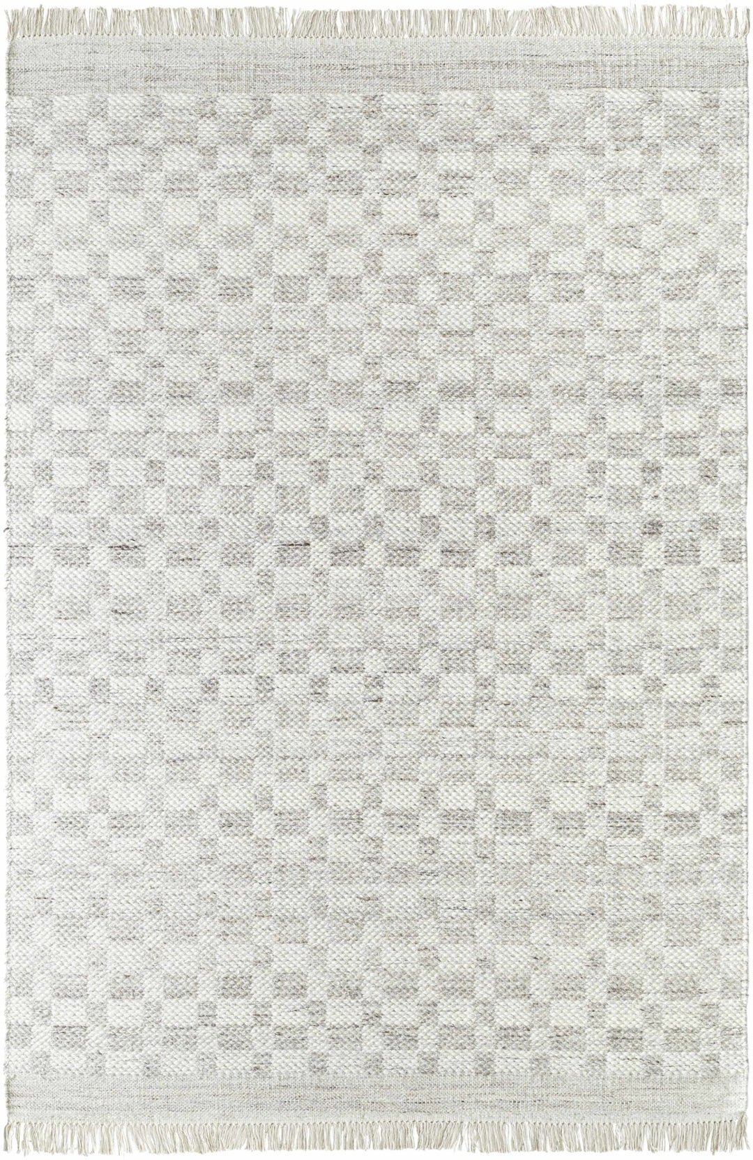 Meira Contemporary Geometrical Gray And Ivory Area Rug - The Rug Decor