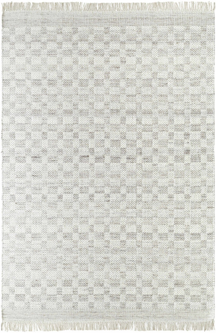 Meira Contemporary Geometrical Gray And Ivory Area Rug - The Rug Decor