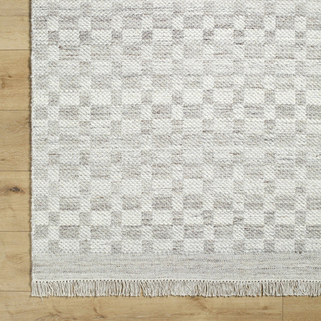 Meira Contemporary Geometrical Gray And Ivory Area Rug - The Rug Decor