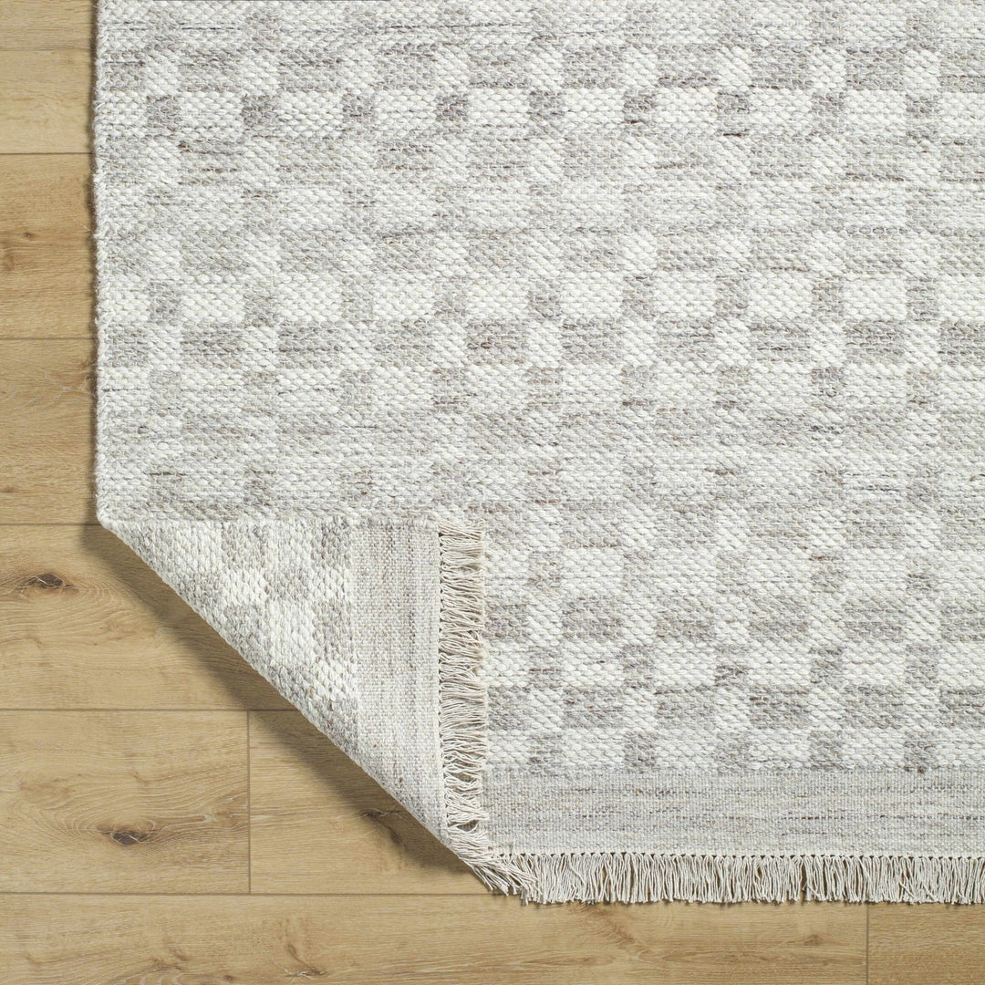 Meira Contemporary Geometrical Gray And Ivory Area Rug - The Rug Decor