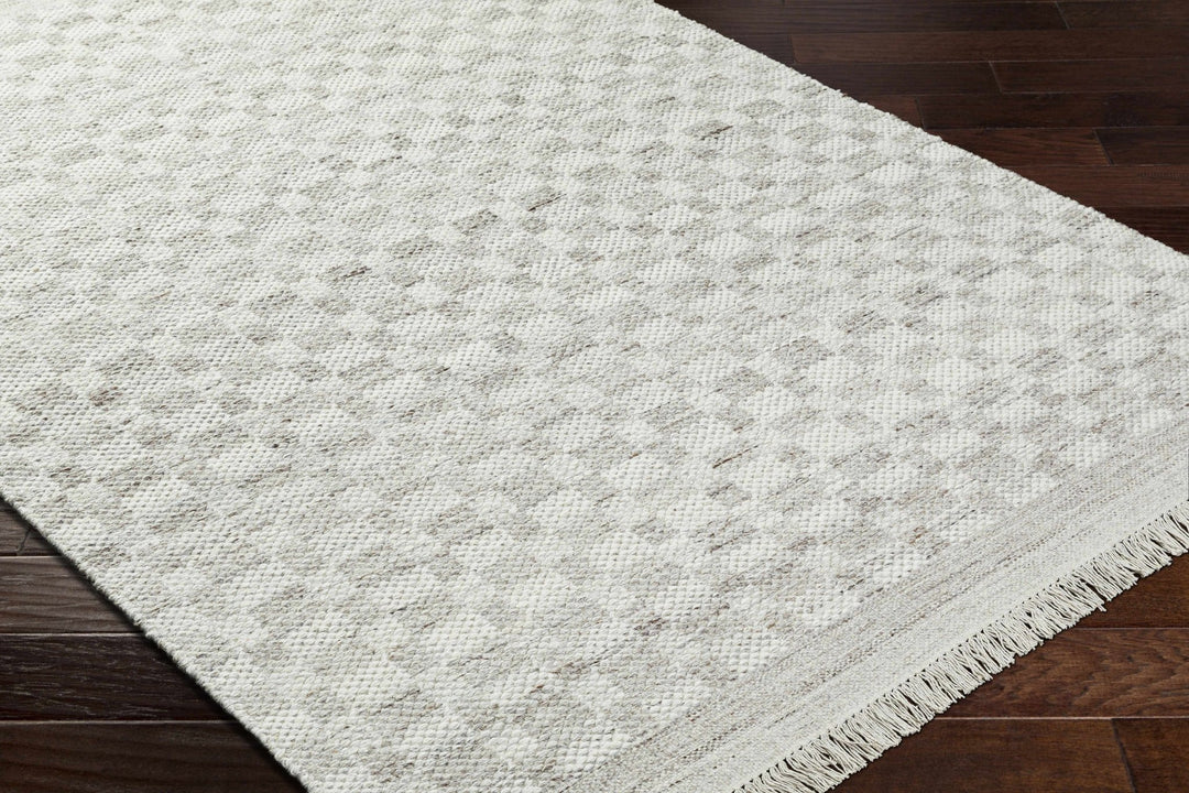 Meira Contemporary Geometrical Gray And Ivory Area Rug - The Rug Decor