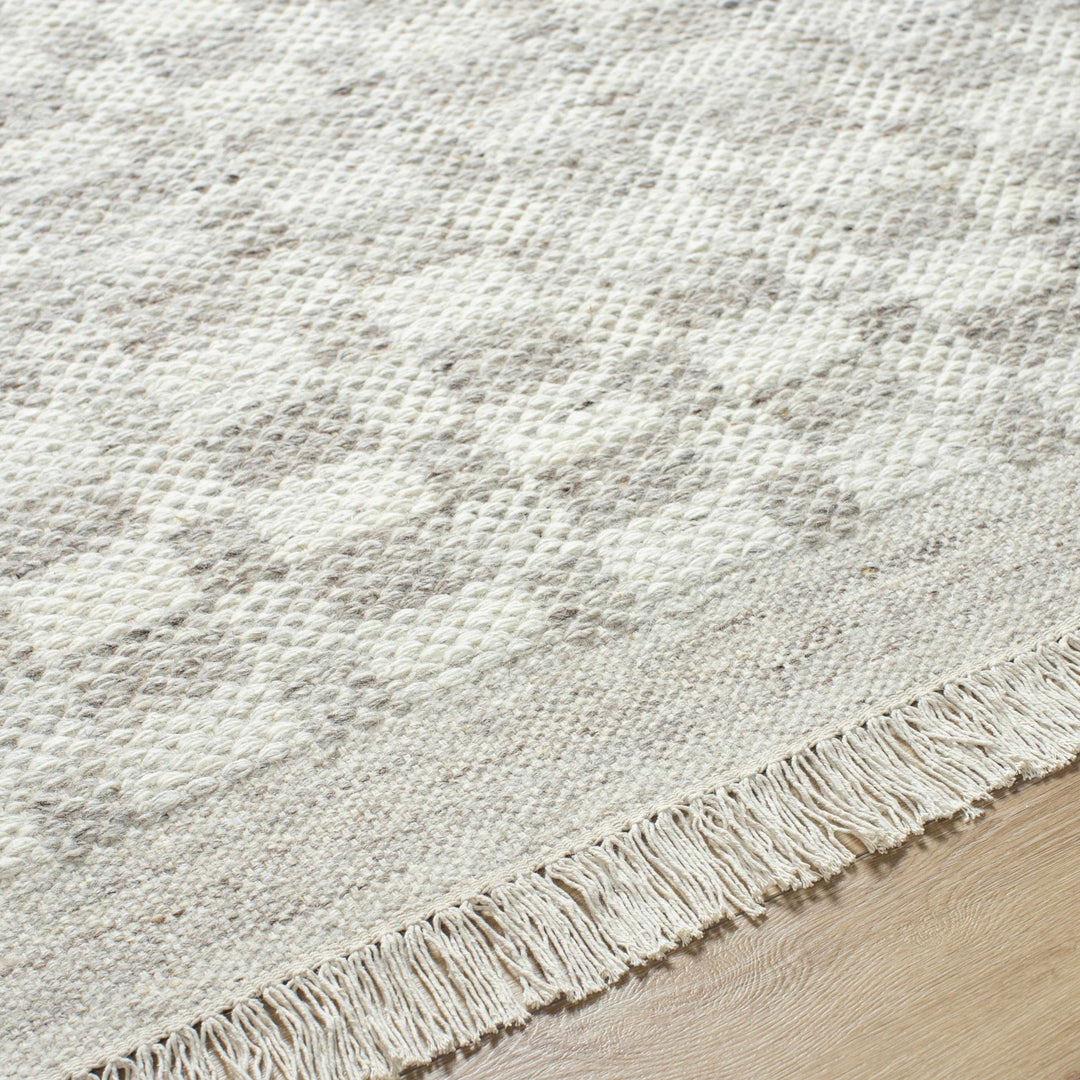 Meira Contemporary Geometrical Gray And Ivory Area Rug - The Rug Decor