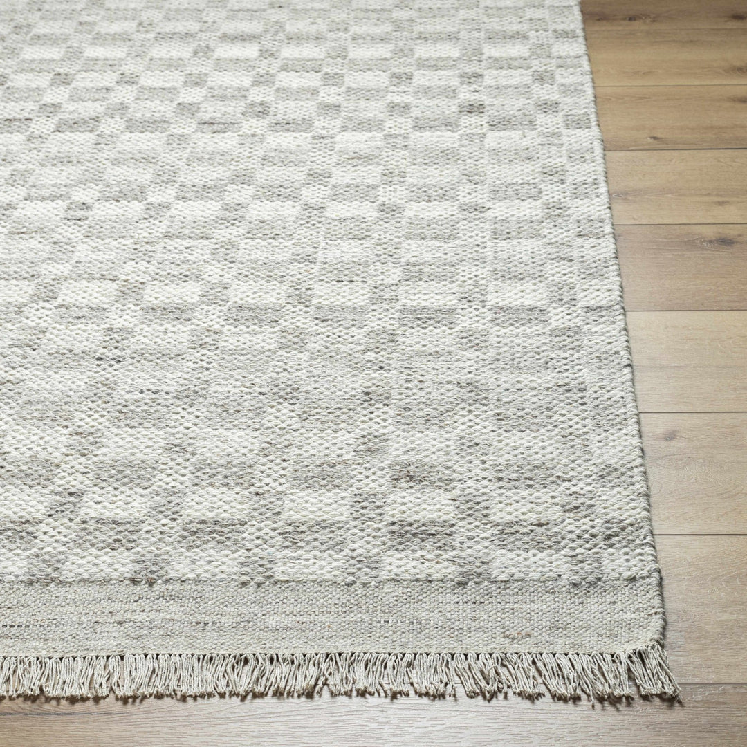Meira Contemporary Geometrical Gray And Ivory Area Rug - The Rug Decor