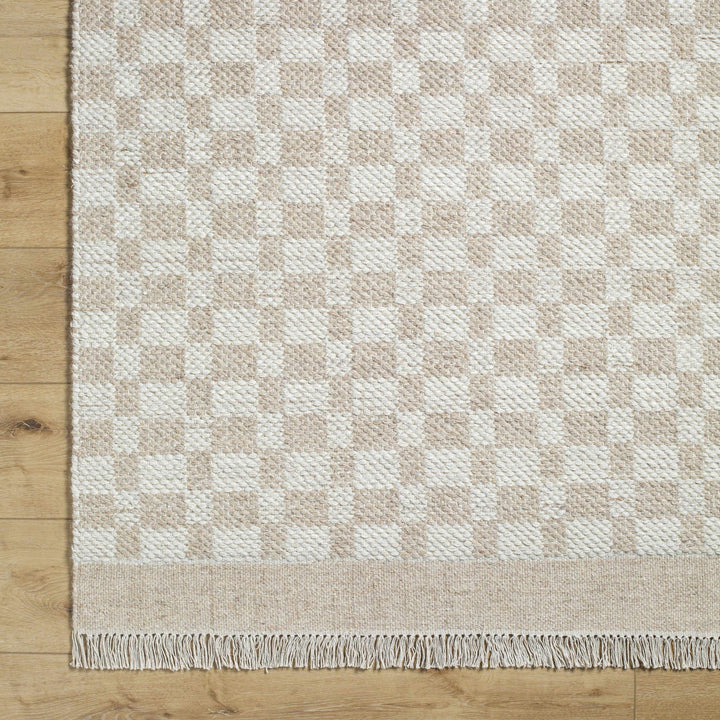 Meira Contemporary Geometrical Tan And Ivory Rug - The Rug Decor