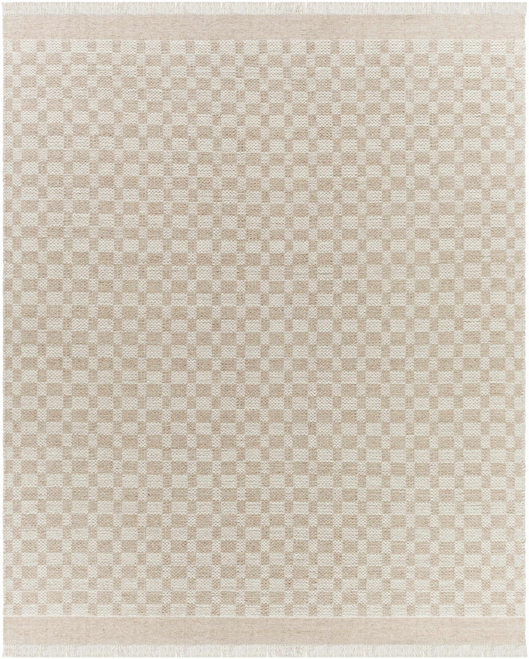Meira Contemporary Geometrical Tan And Ivory Rug - The Rug Decor