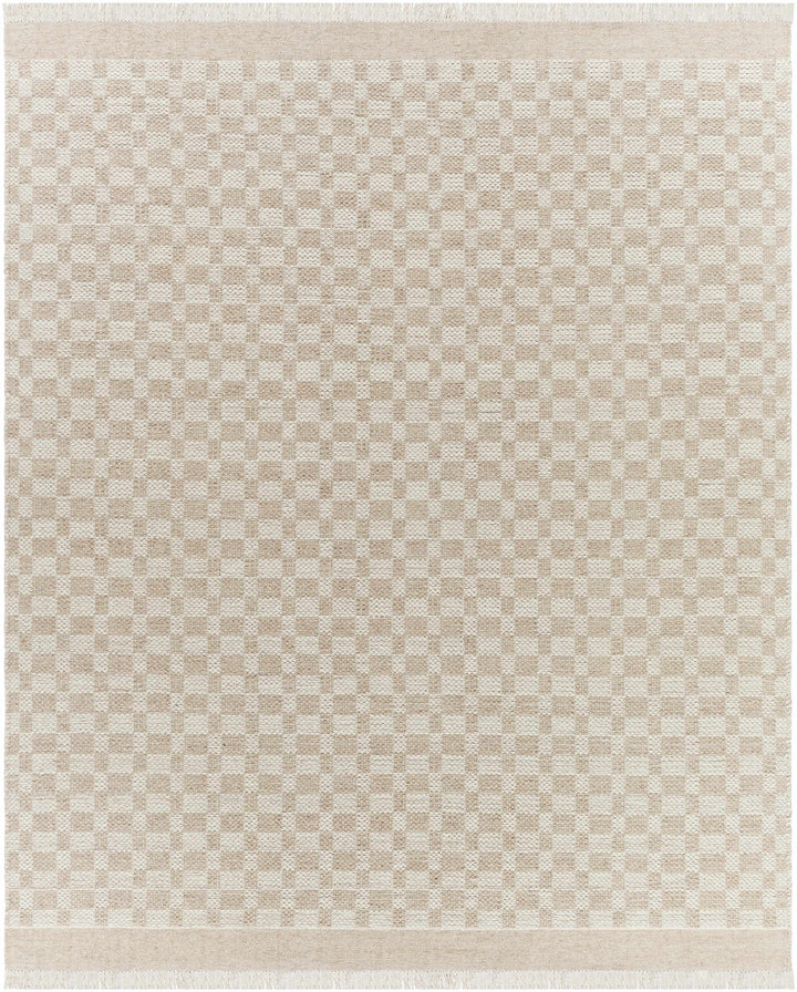 Meira Contemporary Geometrical Tan And Ivory Rug - The Rug Decor