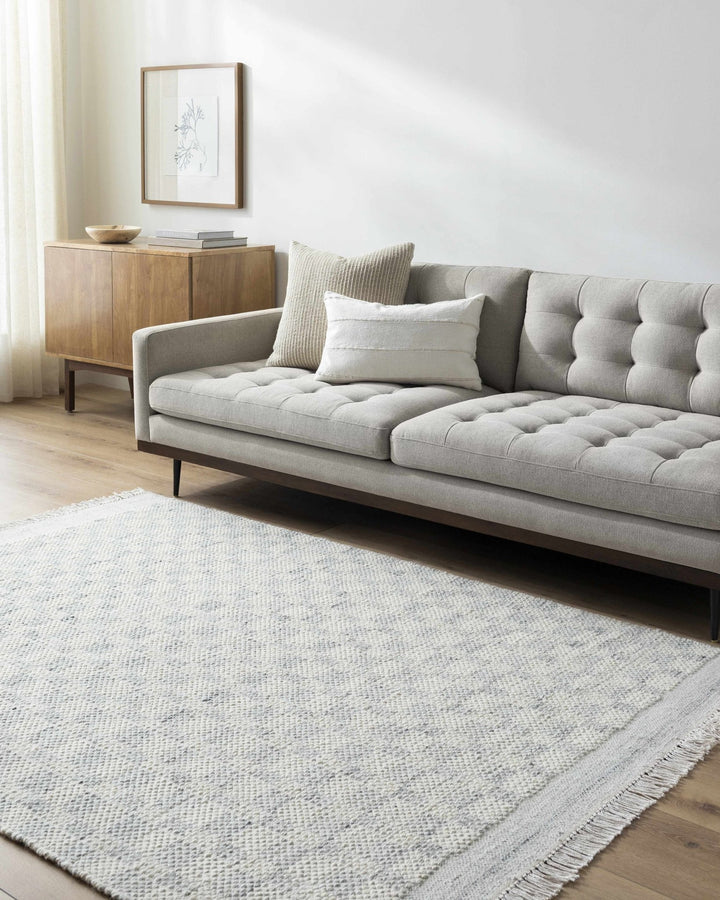 Meira Light Slate Style Hand Woven Wool Rug - The Rug Decor