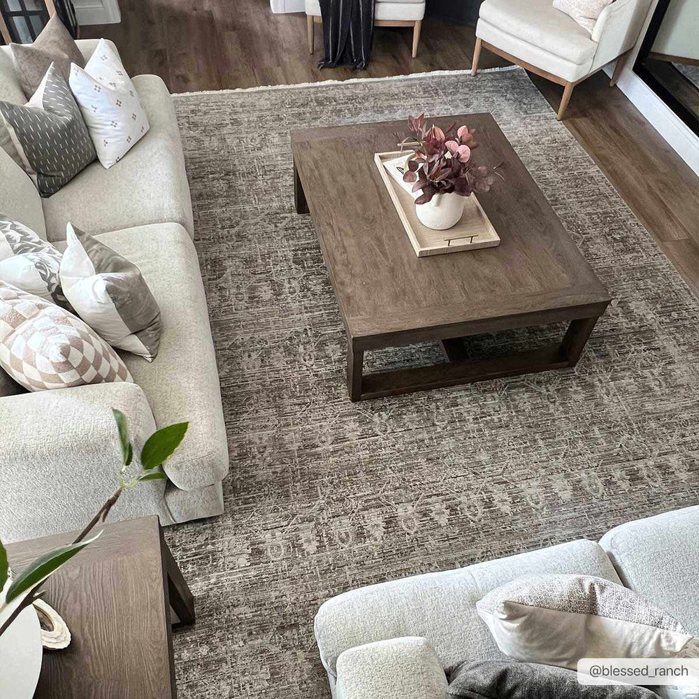 Mekhi Traditional Style Brown Machine Washable Area Rug - The Rug Decor