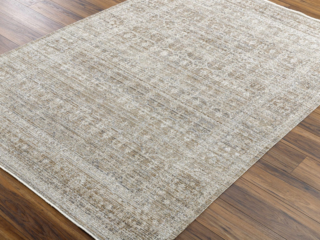 Mekhi Traditional Style Brown Machine Washable Area Rug - The Rug Decor