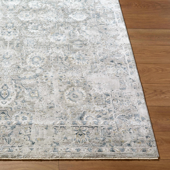 Melianna Gray Traditional Floral Design Area Rug - The Rug Decor
