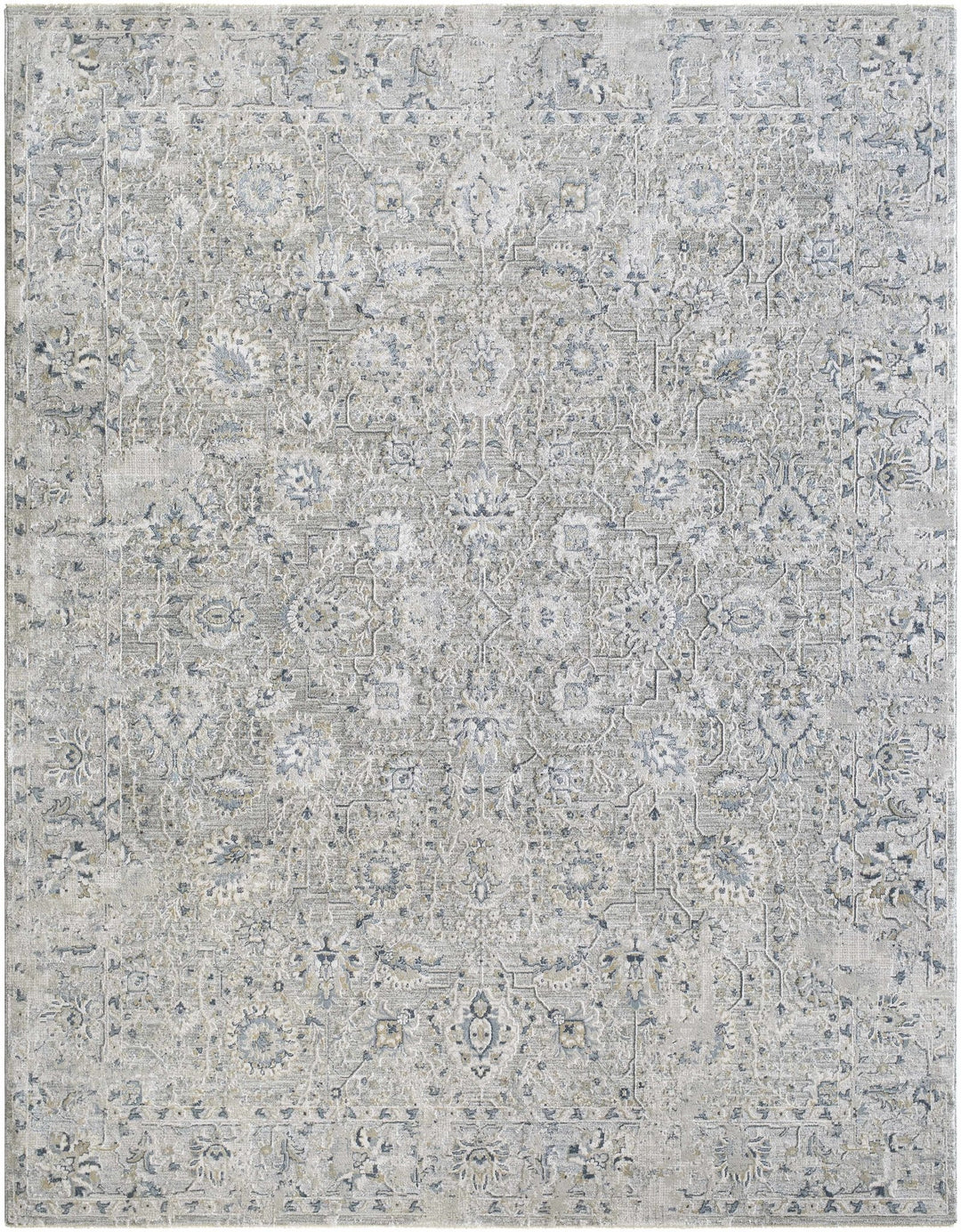 Melianna Gray Traditional Floral Design Area Rug - The Rug Decor