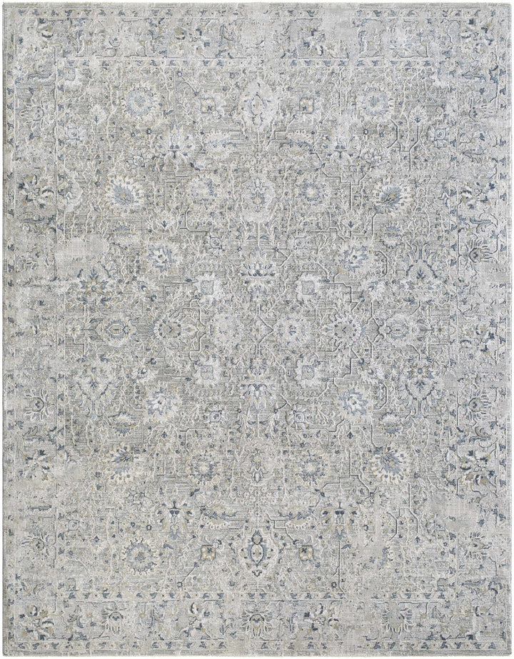 Melianna Gray Traditional Floral Design Area Rug - The Rug Decor