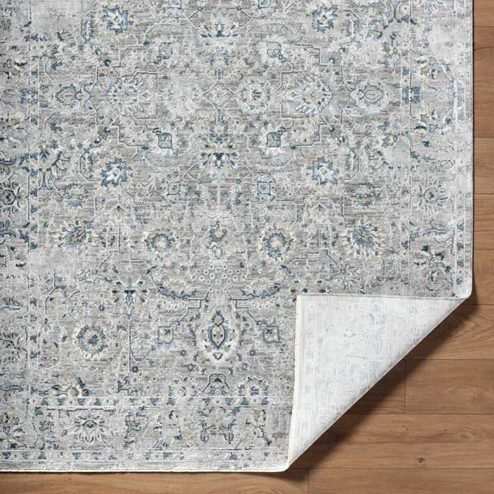 Melianna Gray Traditional Floral Design Area Rug - The Rug Decor