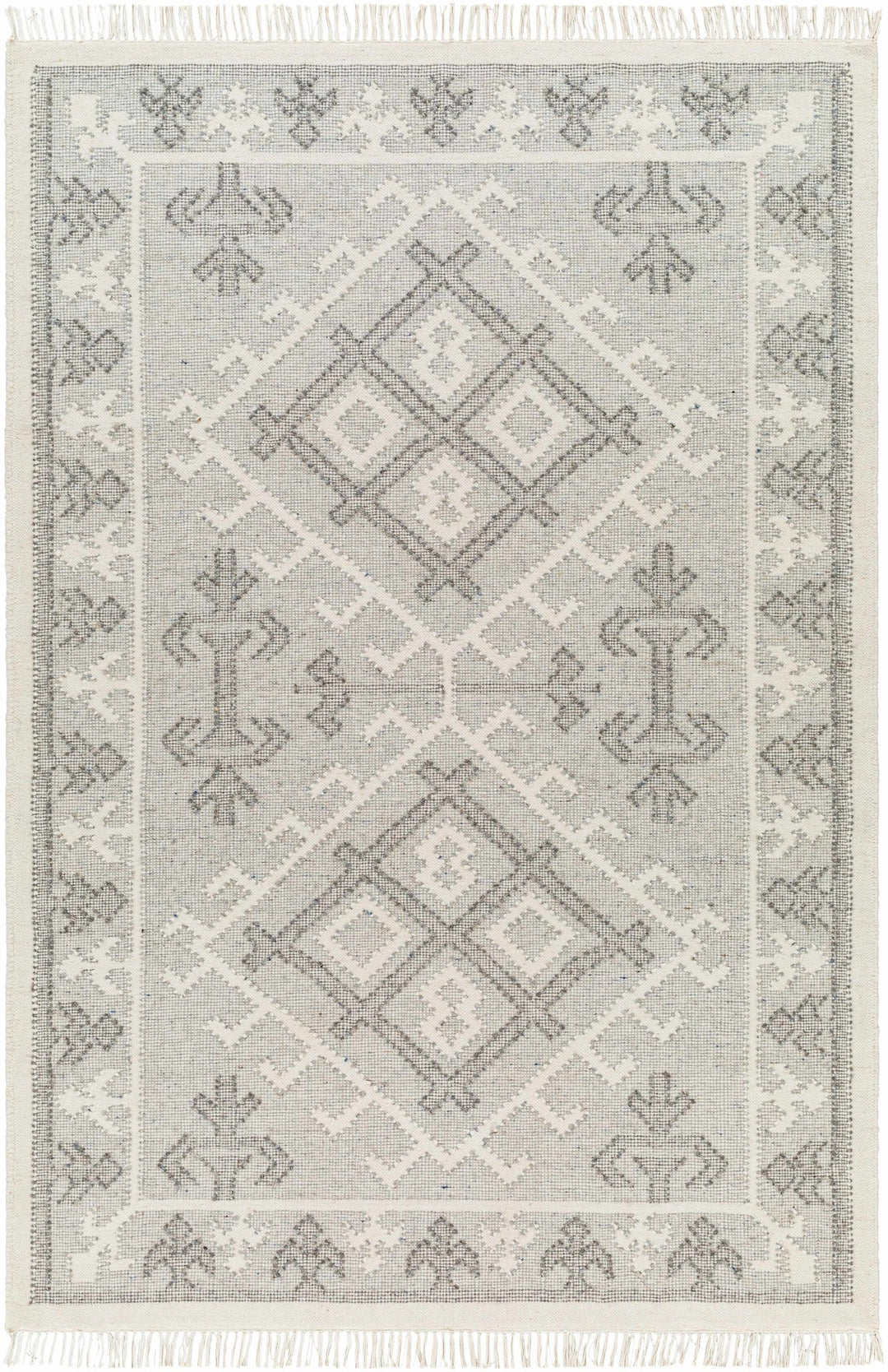 Memo Contemporary Geometrical Gray And Ivory Area Rug - The Rug Decor