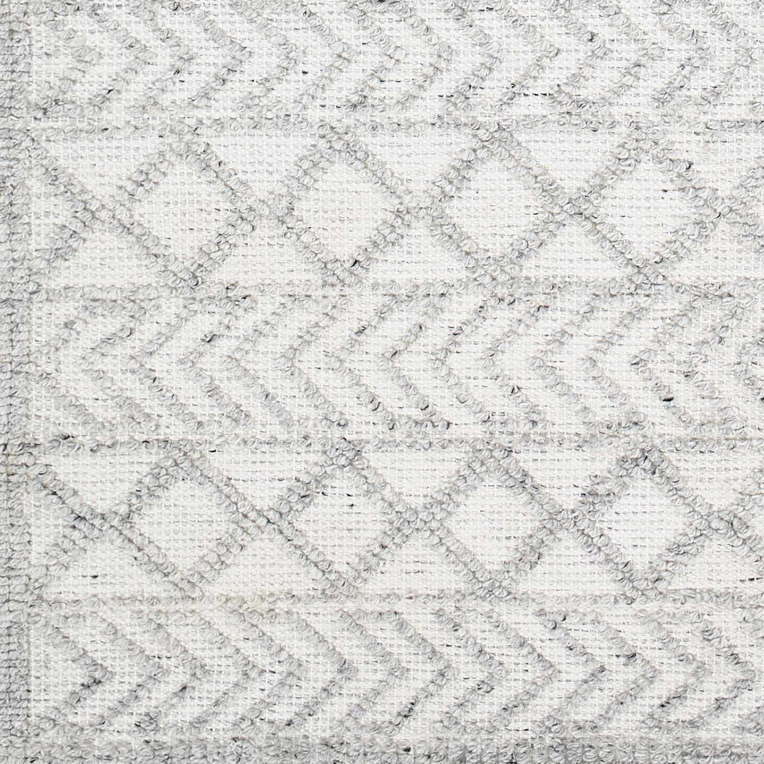 Meng Bohemian Style Ivory And Charcoal Hand Woven Rug - The Rug Decor