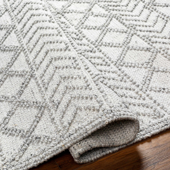 Meng Bohemian Style Ivory And Charcoal Hand Woven Rug - The Rug Decor