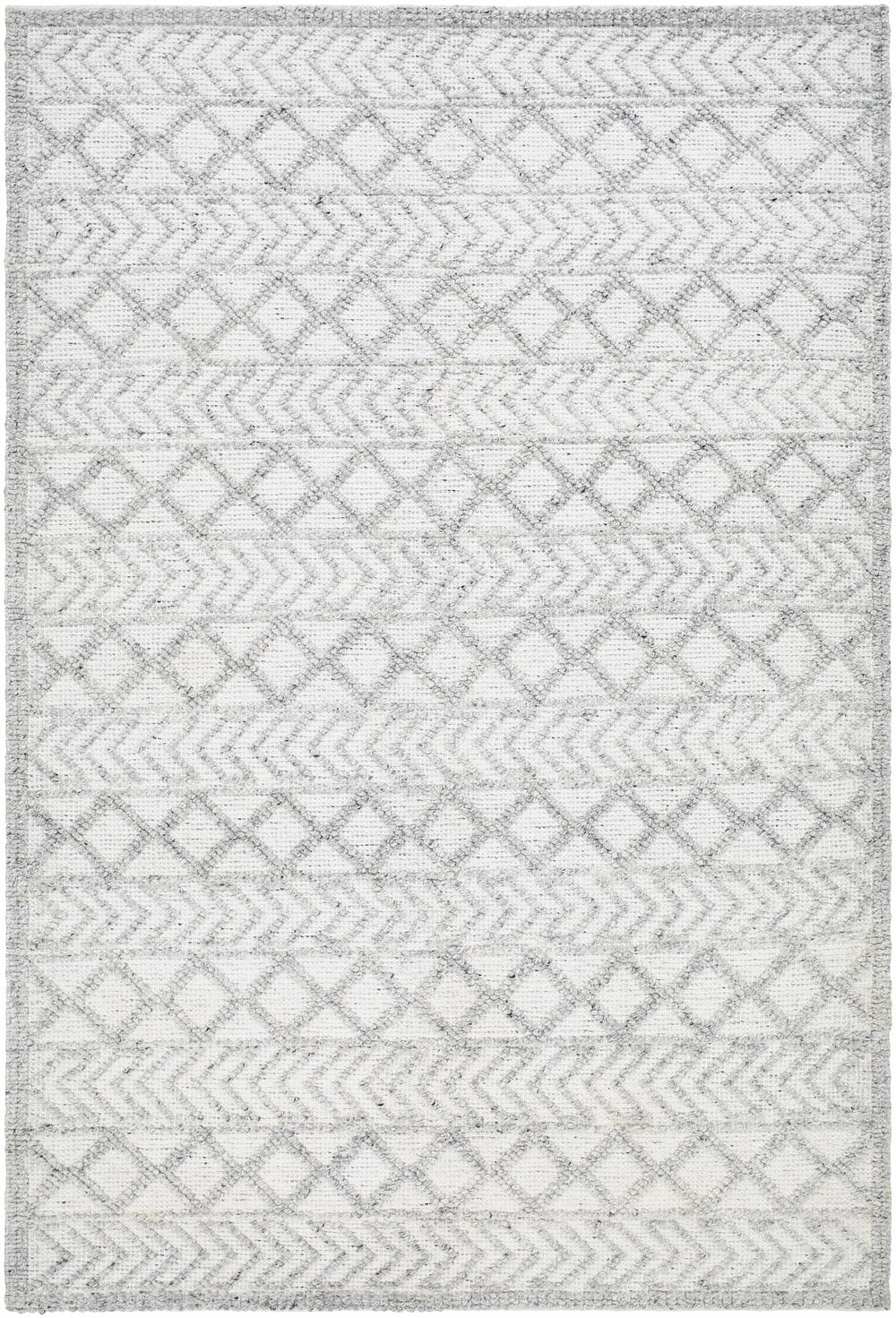 Meng Bohemian Style Ivory And Charcoal Hand Woven Rug - The Rug Decor