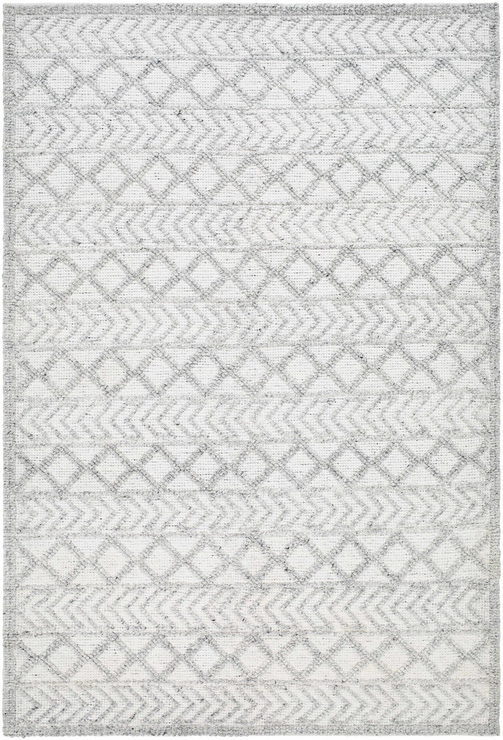 Meng Bohemian Style Ivory And Charcoal Hand Woven Rug - The Rug Decor