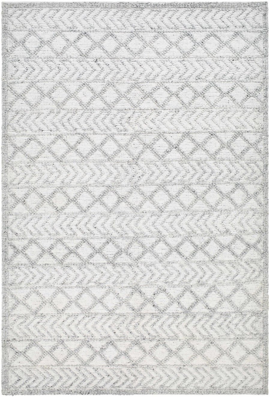 Meng Bohemian Style Ivory And Charcoal Hand Woven Rug - The Rug Decor