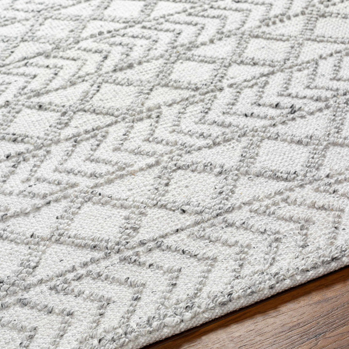 Meng Bohemian Style Ivory And Charcoal Hand Woven Rug - The Rug Decor