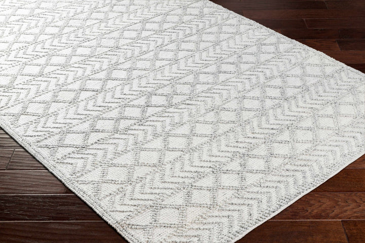 Meng Bohemian Style Ivory And Charcoal Hand Woven Rug - The Rug Decor