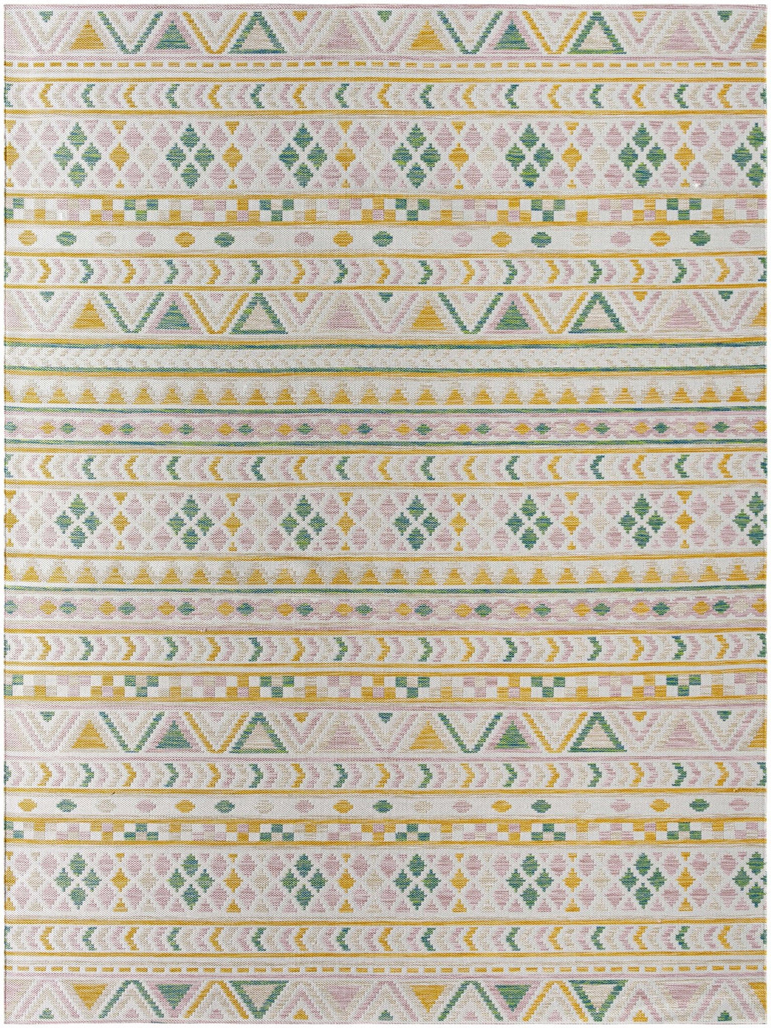 Meria Bohemian Beige And Green Area Rug - The Rug Decor