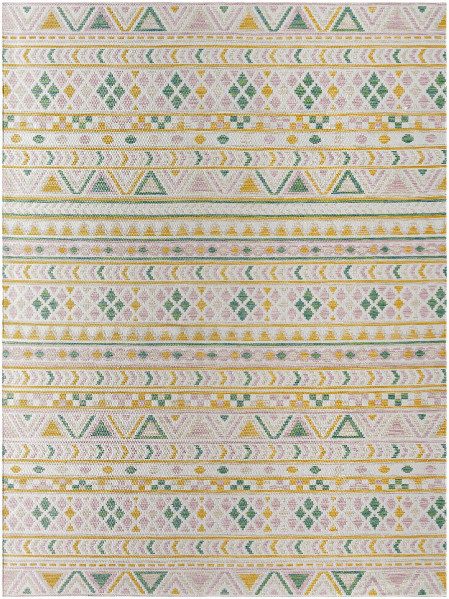 Meria Bohemian Beige And Green Area Rug - The Rug Decor
