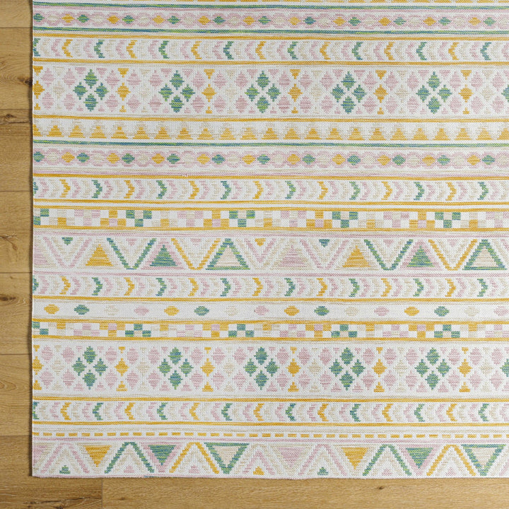 Meria Bohemian Beige And Green Area Rug - The Rug Decor