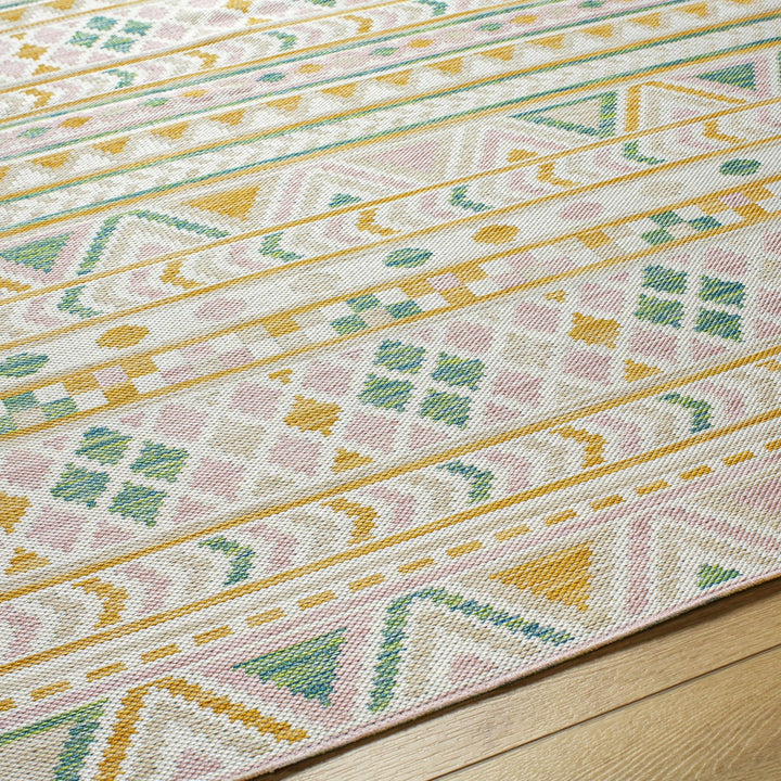Meria Bohemian Beige And Green Area Rug - The Rug Decor