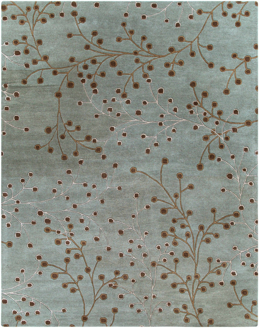 Merkel Traditional Style Brown And Ivory Hand Tufted Wool Rug - The Rug Decor