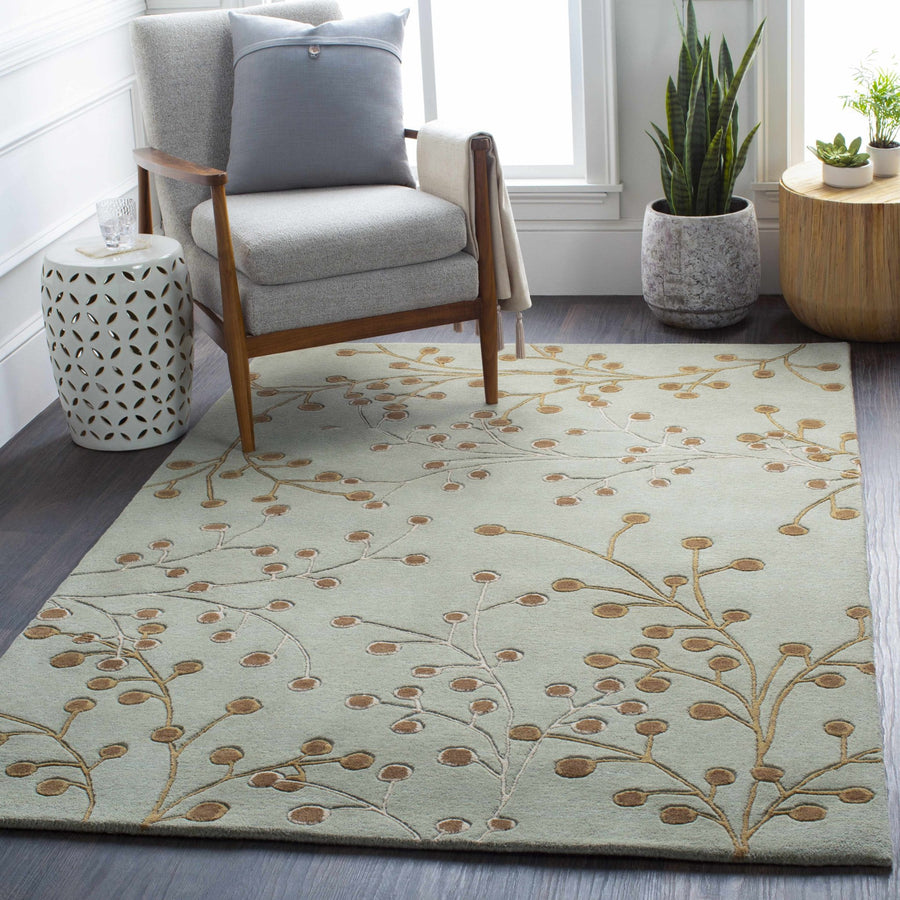 Merkel Traditional Style Brown And Ivory Hand Tufted Wool Rug - The Rug Decor