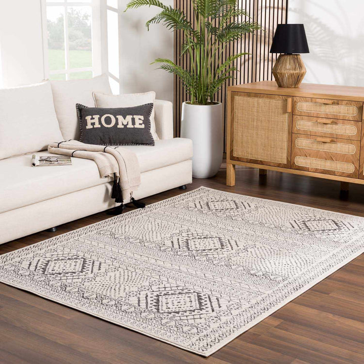 Merriott Modern Style Brown And Ivory Area Rug - The Rug Decor