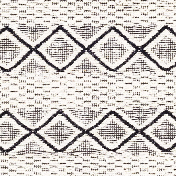 Mescal Ivory And Black Modern Geometrical Design Hand Woven Area Rug - The Rug Decor
